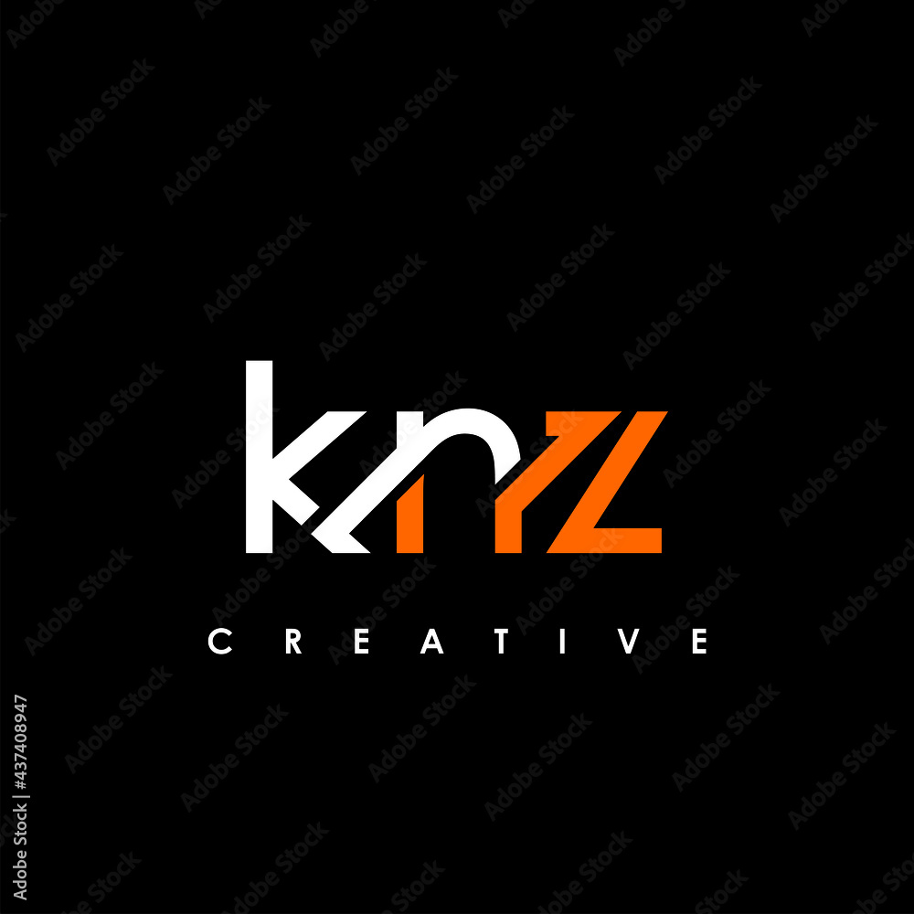 Fototapeta premium KNZ Letter Initial Logo Design Template Vector Illustration