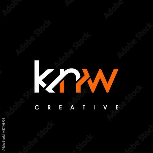 KNW Letter Initial Logo Design Template Vector Illustration
