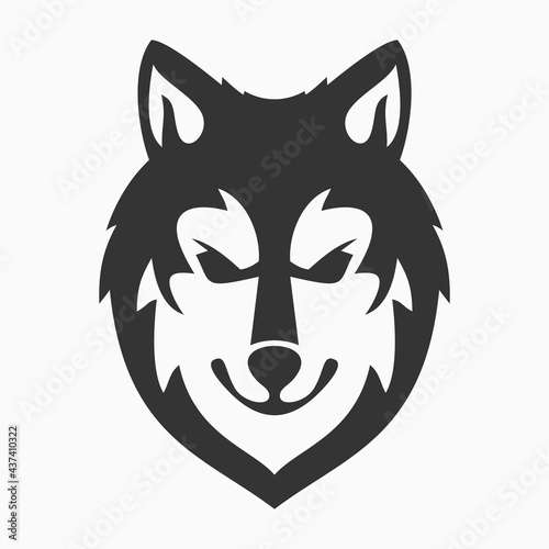 Wolf face, fox icon vector template design