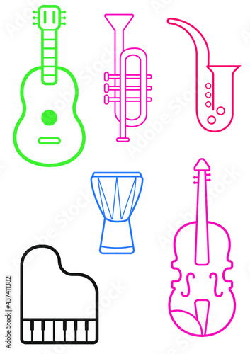 Iconos de instrumentos musicales 