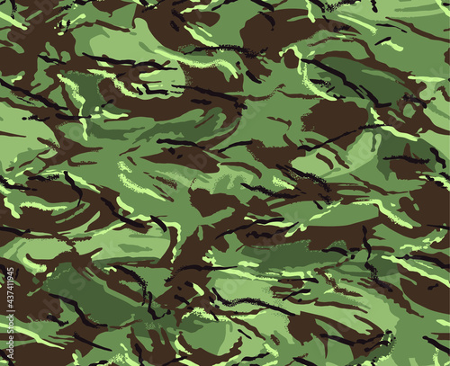 Camouflage seamless pattern. Six colors of the natural environment.