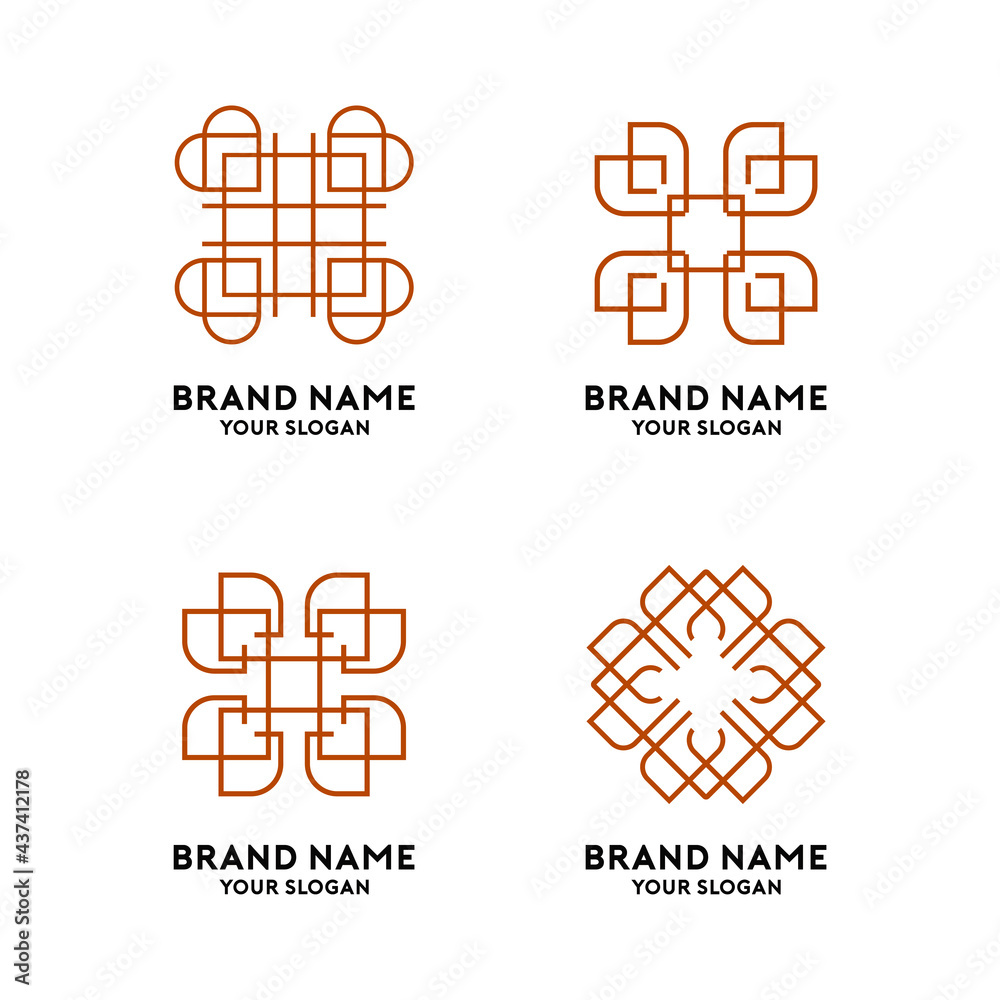 Fototapeta premium Trendy Linear Logo Template