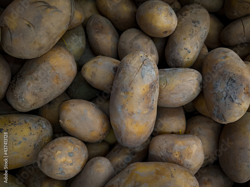 An image of a potatoes. Selective focus image.