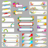 Floral colorful banner jumbo collection for header and promotional activity