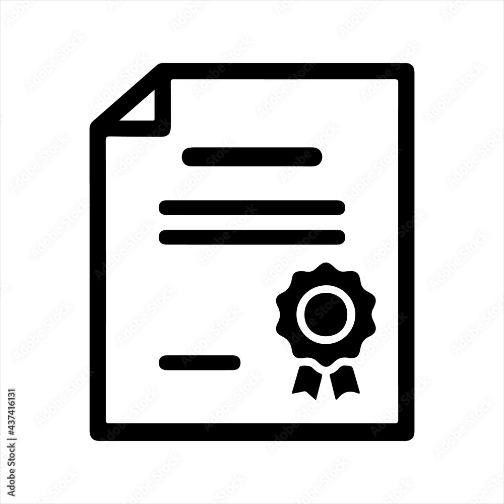 Guarantee certificate icon. Vector and glyph Guarantee certificate icon. Vector and glyph