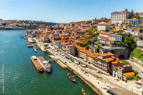 Historic architecture in downtown of Porto  North Region  Portugal