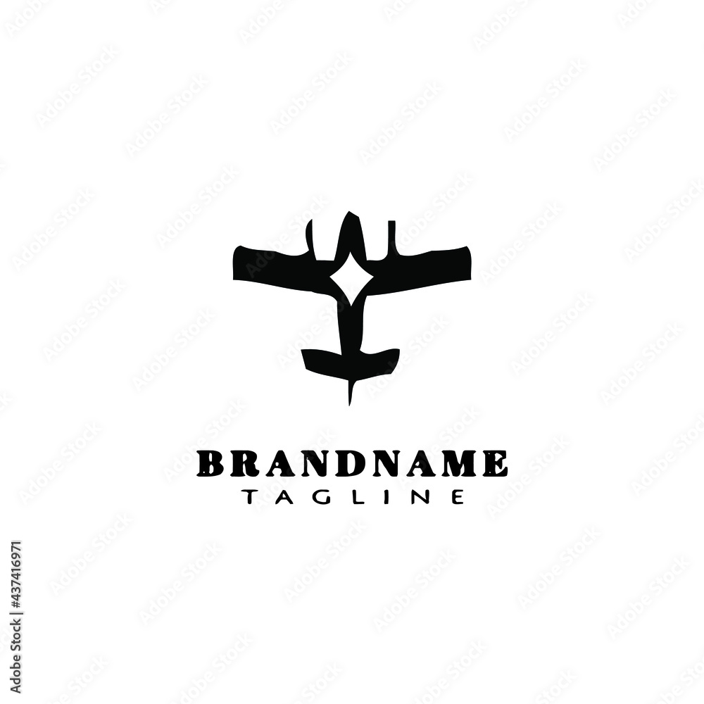 airplane logo icon template vector illustration