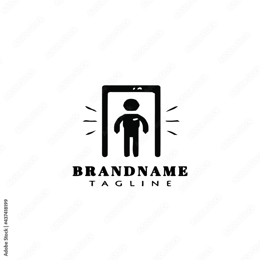 Airport, door, enter, exit, man logo icon vector illustration