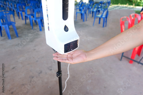 Body temperature measurement and temperature measurement before attending the training