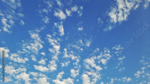 Picture of beautiful cloudy blue sky 