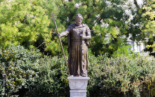 Statue of King Samuel in Sofia, Bulgaria at the day