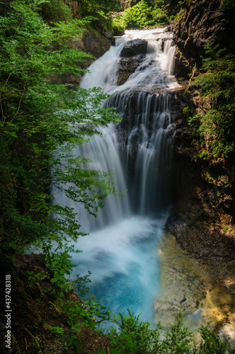 Cueva Waterfall in summer (Ordesa and Monte Perdido National Park, Spain, Pyrenees)