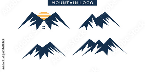 Mountain logo and icon set inspiration