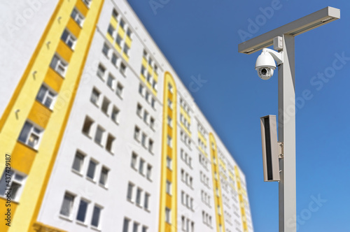 cameras for the safety and city background