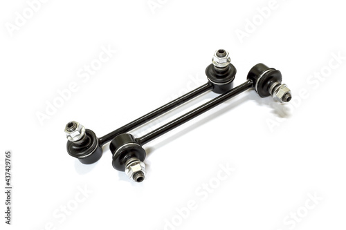 Obraz na płótnie Stabilizer control link for Japanese car on white background, isolated, Car maintenance service. w salonie