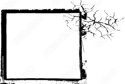 
square frame with crack effect