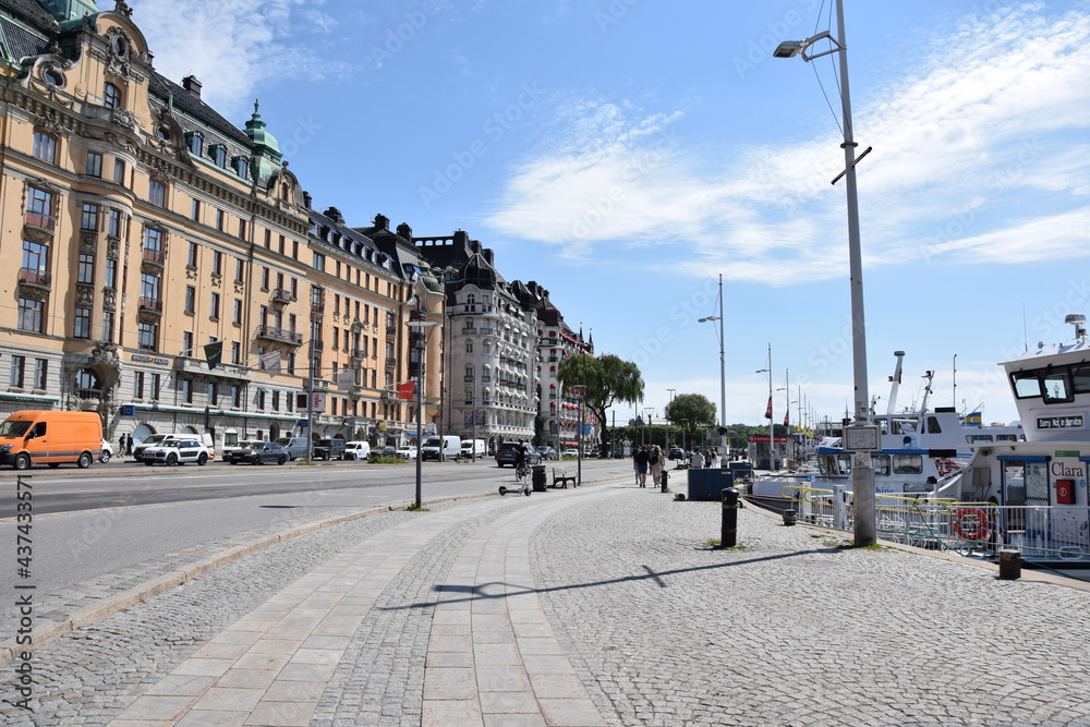 View over Stockholm, Strandvägen, Sweden 