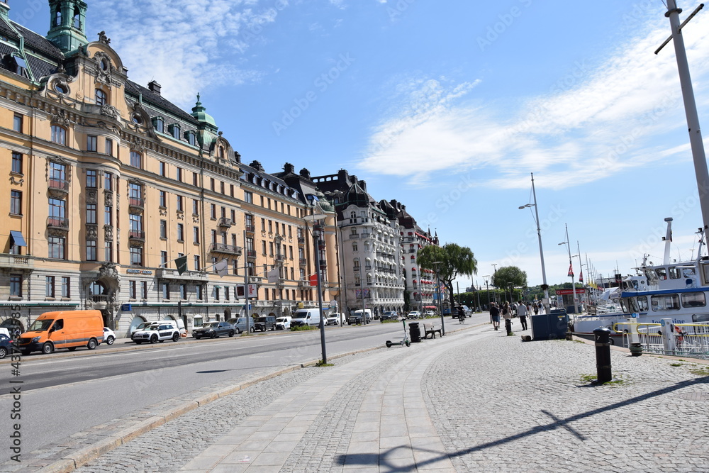 View over Stockholm, Strandvägen, Sweden 