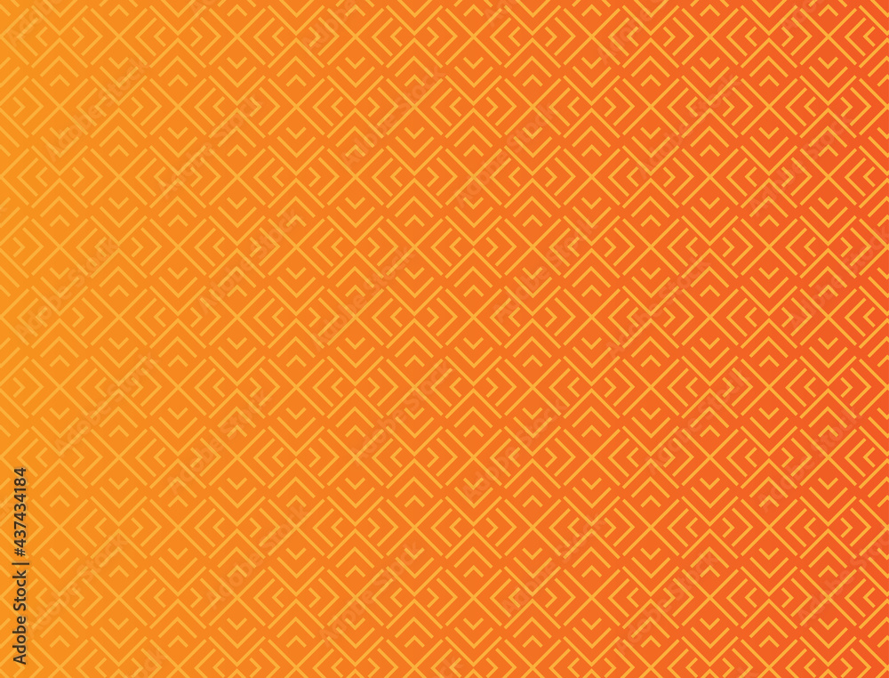 Orange color gradient background with regular random stripes pattern