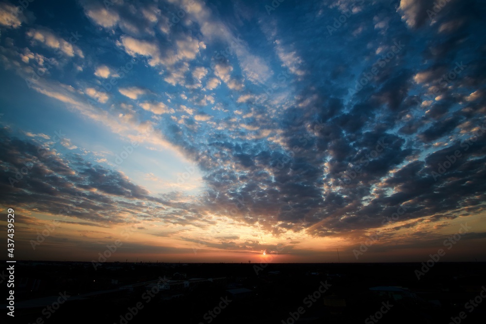 sunset in the sky