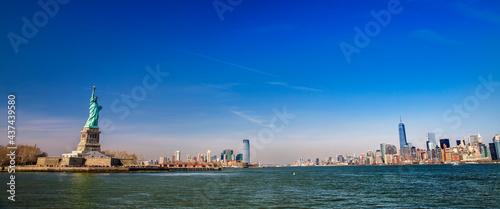 Statue of Liberty and Manhattan, New York