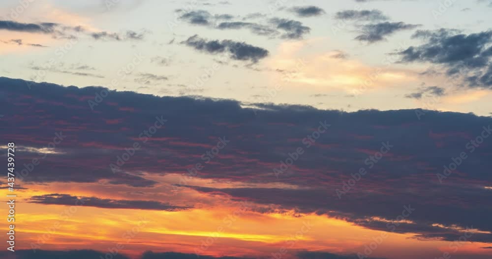 View of the dramatic sunset sky, Ukraine. Time Lapse Video. View of the dramatic sunset sky, Ukraine. Time Lapse Video.
