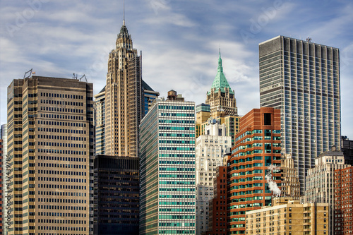 Downtown Manhattan, as Seen from Brooklyn Bridge, New York