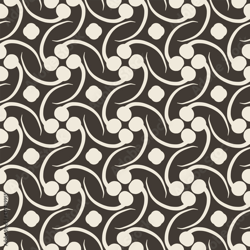 Vector Abstract Geometric Floral Seamless Pattern Background