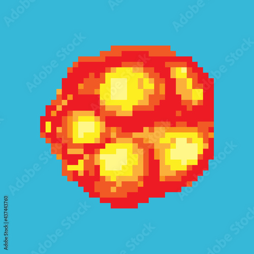 Comic boom flame. Bang burst explode dynamite with smoke. Lit match and bonfire. Digital icons. Animation Process steps