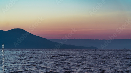 Paradise Tropical Island Town City Green Blue Landscape Nature Trees Sun Sunset Beach Mountains Sand Sea Water Ocean Palm tree Ilhabela Brazil South America