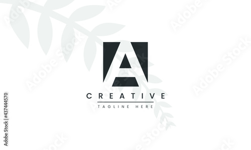Abstract letter a logo design