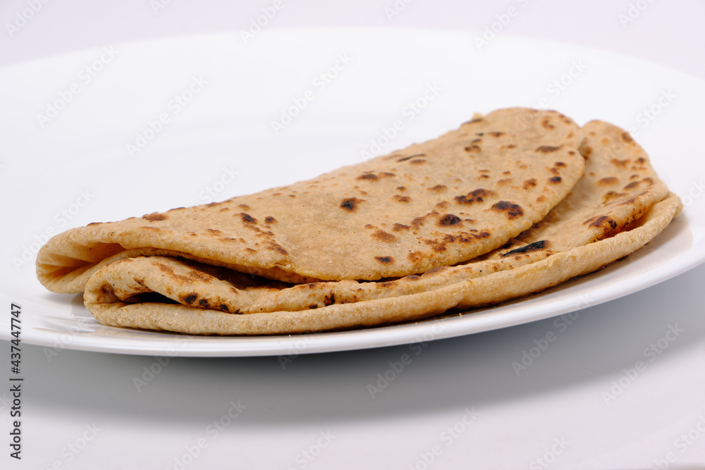 Indian style bread or roti served in a plate Indian style bread or roti served in a plate