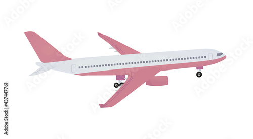 Airplane landing or take off. vector