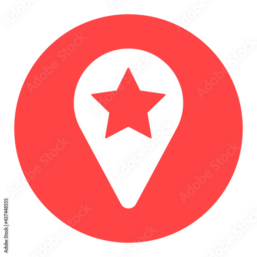 Star favorite pin map icon. Map pointer, markers