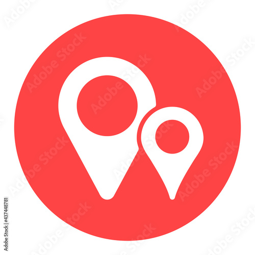 Two pin map glyph icon. Map pointer. Map markers Free Download Two pin map glyph icon. Map pointer. Map markers - GFXLoad