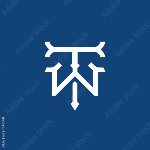 T W WT TW logo , classic initial concept logo design vector in intertwined and intersect letter design