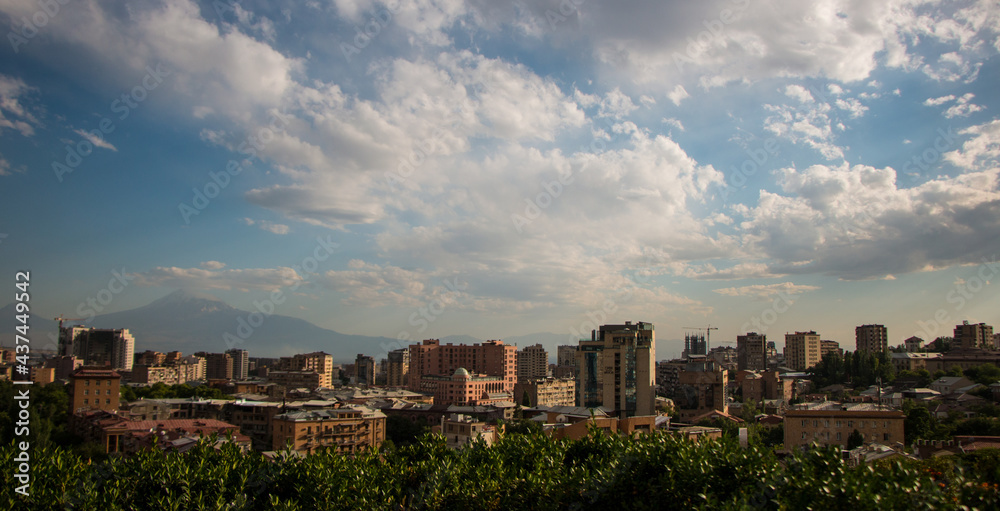 Panorama of the city of Yerevan, the capital of Armenia