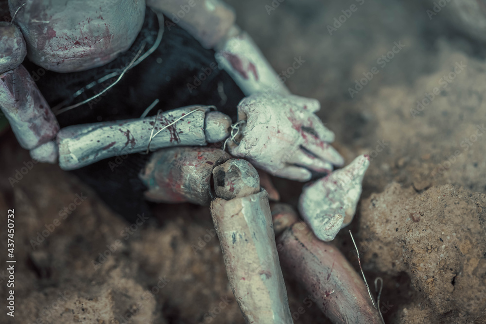 Obraz premium creepy hand made doll