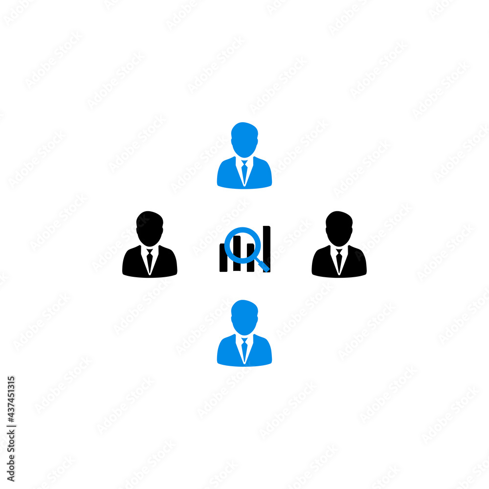Creative business analytic icon Creative business analytic icon