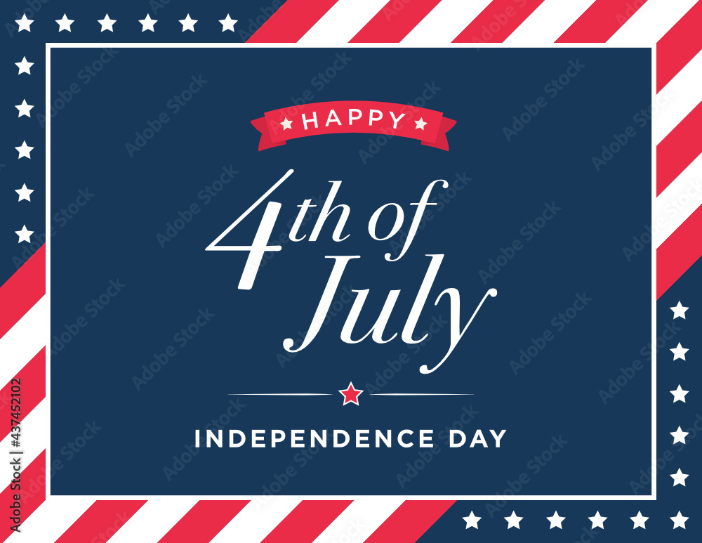 4th of July Banner, Fourth of July, Holiday Banner, Independence Day Background, July 4th Background, 4th of July Background, Parade Background, Patriotic Banner Vector