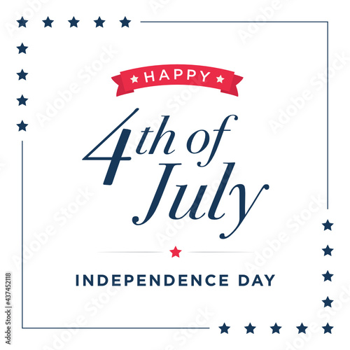 Happy Birthday America, 4th of July Banner, Fourth of July, Holiday Banner, Independence Day Background, July 4th Background, 4th of July Background, Parade Background, Patriotic Banner Vector