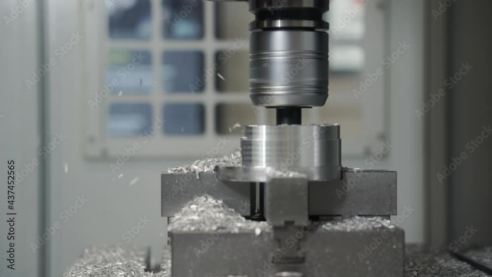The work of a CNC metalworking machine. The work of a CNC metalworking machine.