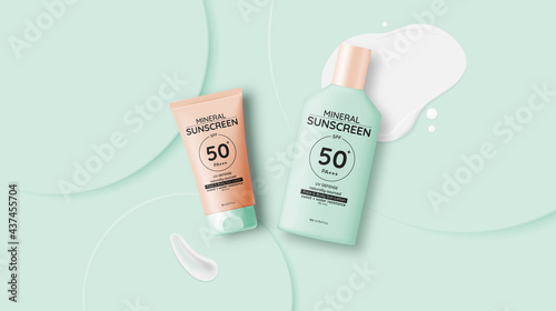 Protection cosmetic products design,sunscreen and sunbath