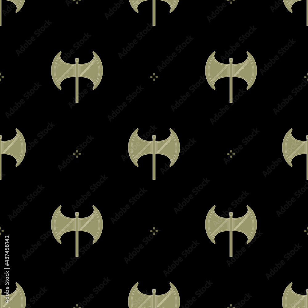 Seamless ethnic pattern with double axe labrys. Ancient Cretan sacred ...