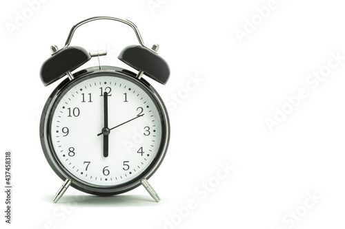 Black light alarm clock on a white background