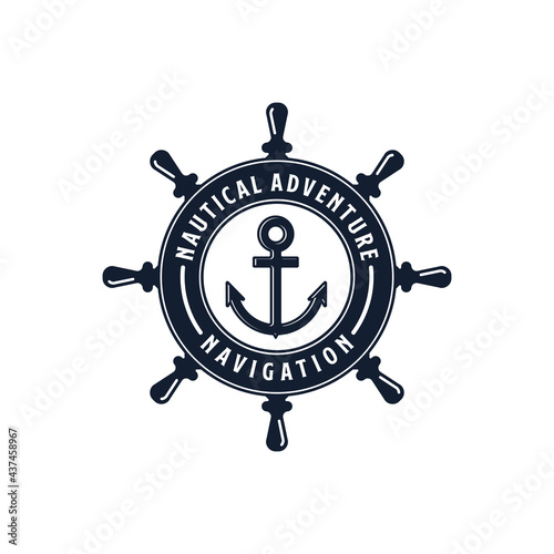 Vintage Nautical Adventure Navigation Vector Logo Designs