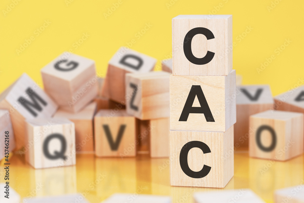 word cac from wooden blocks with letters, concept word cac from wooden blocks with letters, concept