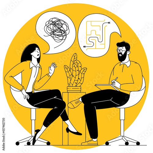 Patient with psychologist