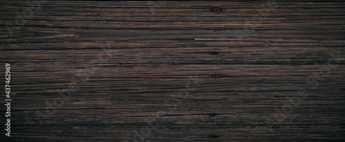 Dark wood background, old black wood texture for background