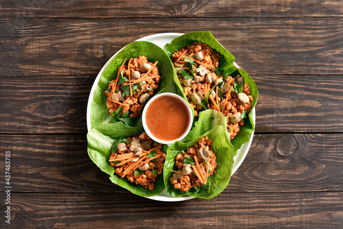 Asian minced meat lettuce wraps